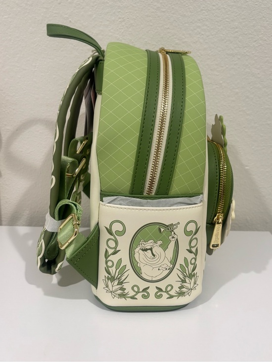 Loungefly Green & Cream Tiana Mini Backpack with Matching Wallet main image 4